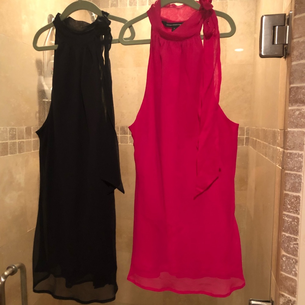 2 tops Express dressy silky/chiffon. Two!!